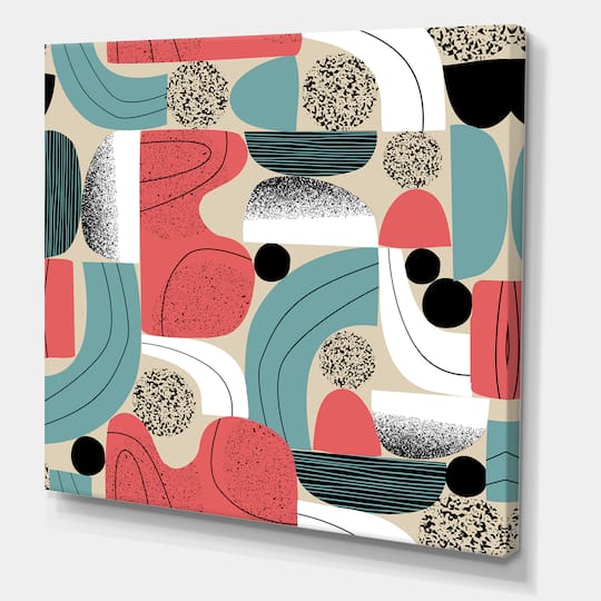 Designart - Retro Shapes With Abstract Suns and Moons III